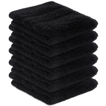 (BLACK) Perefly Cotton Washcloths Set (30 x 30 cm)