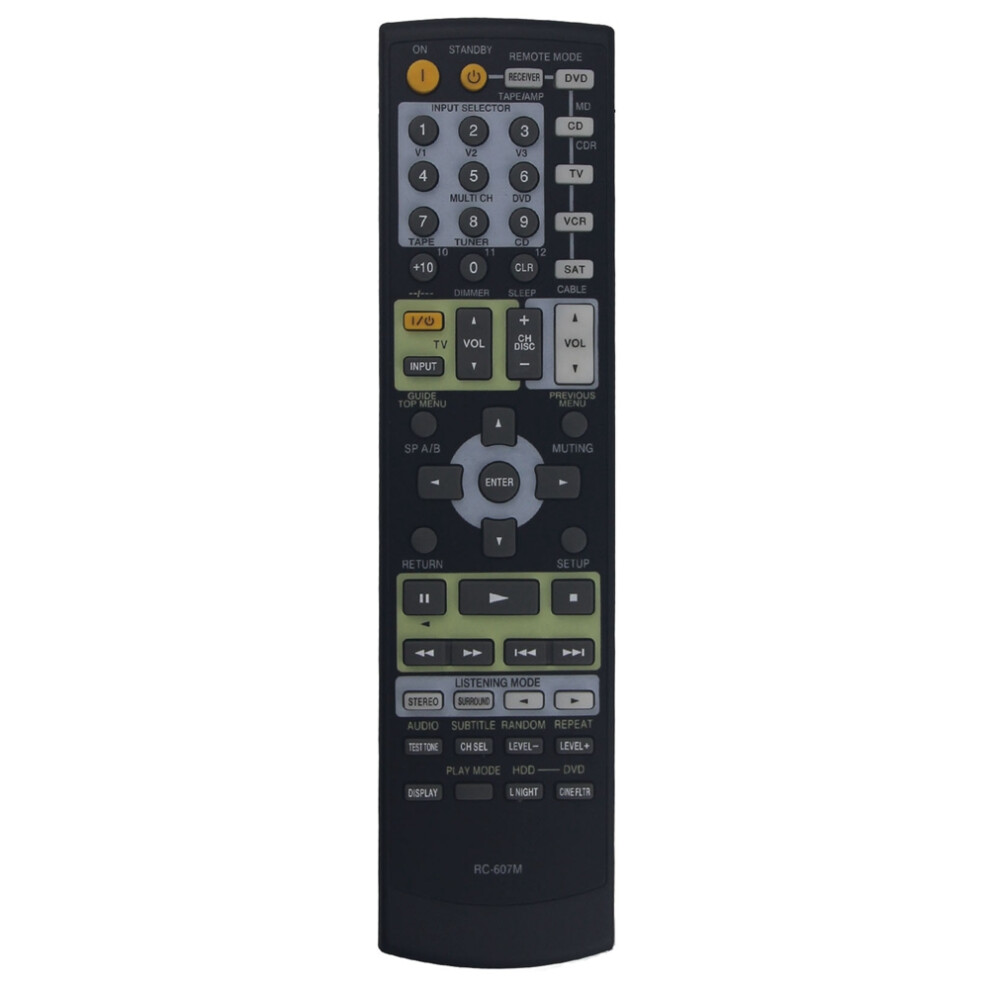 Remote Control Replacement Rc-607M For Receiver Tx-Nr708 4712661072475