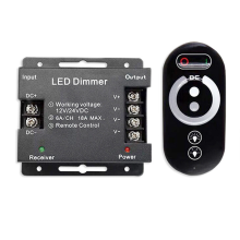 Variateur de lumière 12 V/24 V avec télécommande tactile sans fil