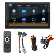 7-calowy 2-DIN samochodowy system stereo CarPlay Android Auto, odtwarzacz multimedialny