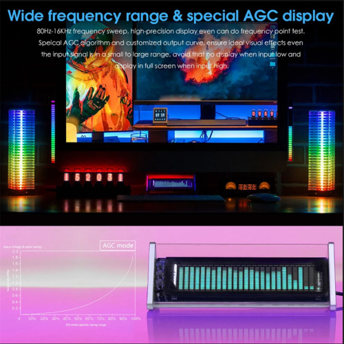 VFD Audio Spectrum Analyzer BT 5.0 Ontvanger 3,5 mm AUX A/B-schakelaar 2