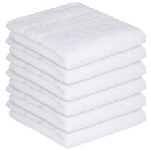 (WHITE) Perefly Cotton Washcloths Set (30 x 30 cm)
