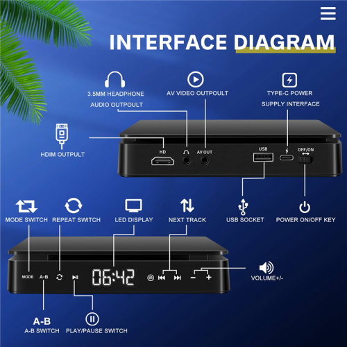 HD-DVD/VCD-Player, tragbarer Videoplayer, multifunktionaler Player 2