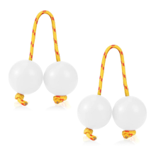 1 par Aslatua Shakers Kashaka instrumento de percussão musical branco