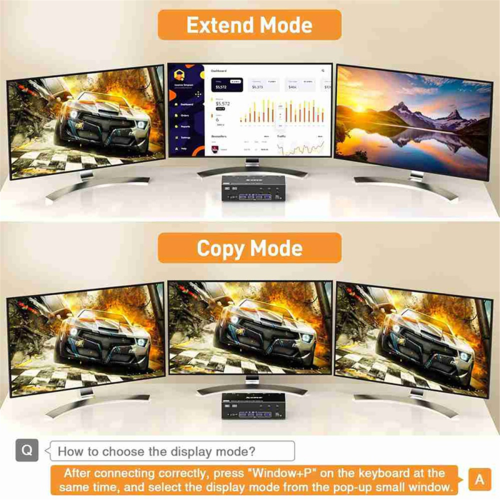 Comutador KVM com 2 Displayport, 8K a 30Hz, com 4 conectores USB 3.0 EU 2