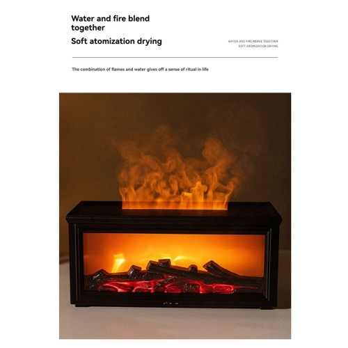 Fireplace Aroma Diffuser Flame Humidifier,B 1