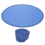 Foldable Round Fan-Blue 2