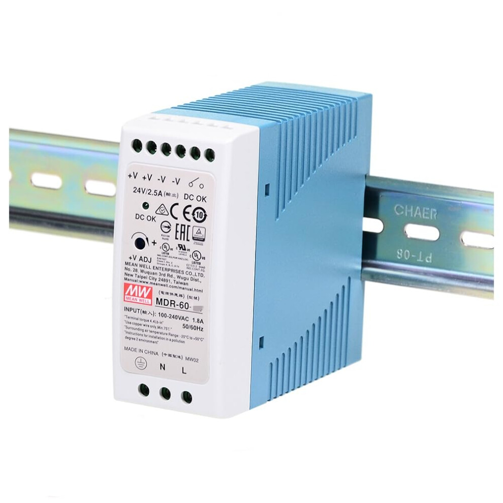 Mean Well Mdr Switching Power Supply, Mdr-60-24 60W 2.5A 6276012683386