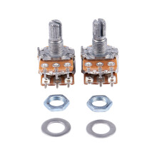 2 * B50K 50K Ohm 6 Terminals Dual Linear Rotary Taper Potentiometer