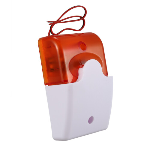 Mini Wired Strobe Warnung Sirene Dc 12V Sound Alarm 115Db Orange 1