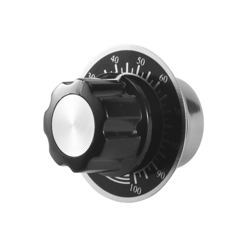 Rotationspotentiometer med diameter och vred, RV24YN 20S B502 5K Ohm 1