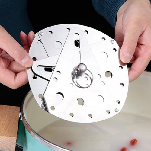 Stainless Adjustable Drop Lid Anti-Overflow Prevention Steaming Rack 2