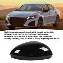 Side Wing Mirror Cover Cap Black Side Wind Mirror Rearview Housing Replacement for Altima 2019 to 2022 Left
