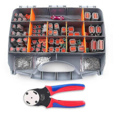 338Pcs Dt Deutsch Connector Kit - 2 3 4 6 8 12 Pin Connectors, Crimping Tool, Removal Tool, Car Elec
