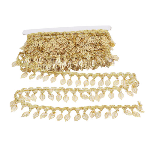 Gold Leaf Garland 10 Yards Sparkling Metal Leaf 1