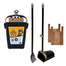 Arm & Hammer Dog Pooper Scooper Bin Bin & Rake Poop Scoop for Dogs Black (2 sacos de res   duos com perfume pesado inclu   dos)