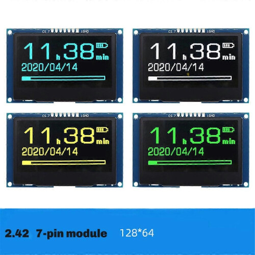 2.42Inch OLED Display Module 128x64, SSD1309 SPI I2C Serial Interface, High Definition LCD Screen 1