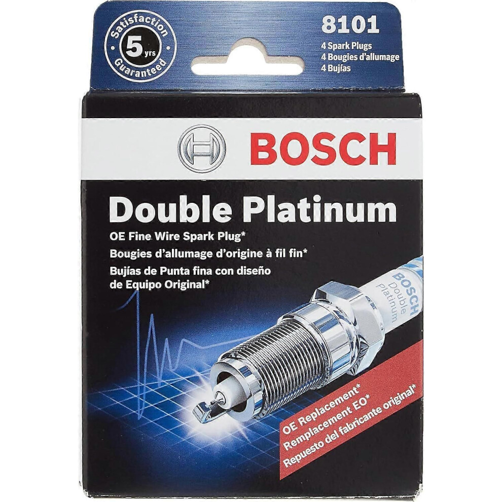 8101 OE Fine Wire Double Platinum Spark Plug Pack of 4