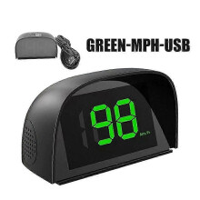 (Green MPH USB) Display Head-Up HUD GPS per auto 5V USB Tachimetro digitale Accendisigari Plug-and-Play