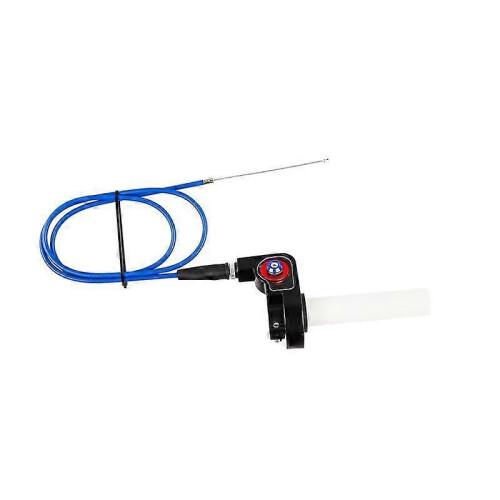 (bleu A) Poignée d'accélérateur à rotation rapide 1/4 pour guidon de moto, câble d'accélérateur, usage