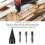 Firewood Drill Bit Set with 3 Handles,  Detachable Fire Wood Splitter 4