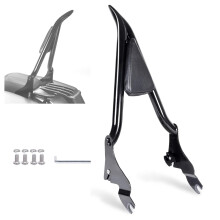 Detachable Sissy Bar Passenger Backrest Upright 26' with Rear Pad for Harley Touring 2009  (Black)