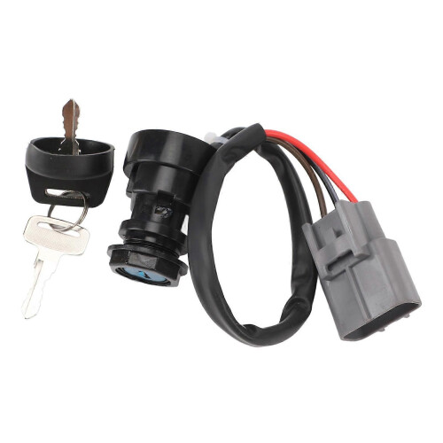 ATV Ignition Key Switch 3 Wire Stable Performance Ignition Starter Switch with Keys for Grizzly ATV 1