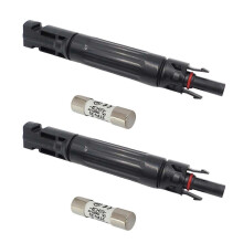 (25a) Lot de 2 fusibles solaires 1000 V, connexion étanche, accessoire pour système photovoltaïque (chaîne