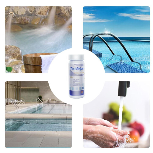 Water Quality Test Papers, Pool Water Test Strips  50 Strips Residual Chlorine, PH Test 2