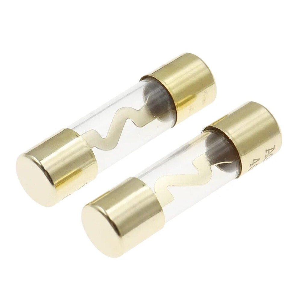 5Pcs Plated Glass Agu Fuse Fuses Pack Car Audio Amp Amplifier 10A 15A 20A 25A 30A 40A 50A 60A 70A 80A 100A Car Fuse(Size:20a) Gold 6276012720012