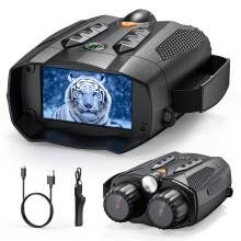 Night Vision Goggles, Rechargeable Battery, 1315FT 4K Infrared Binoculars, Screen with 32GB TF Card(Black)