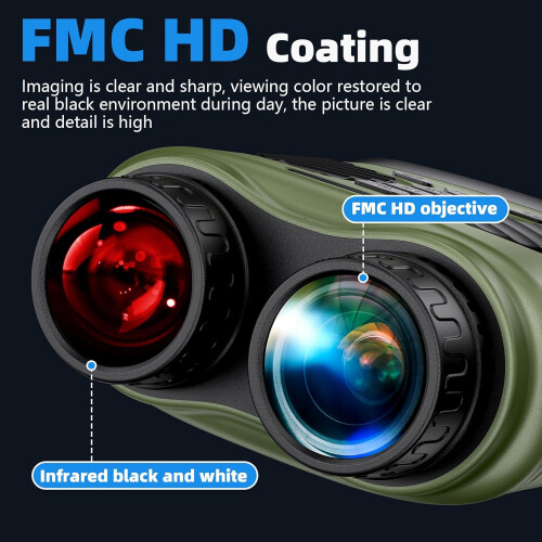 Night Vision Goggles - 4K Night Vision Binoculars with 48MP and 3 Inch Display, 8X Digital Zoom(Green) 1