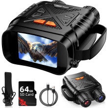Night Vision Goggles, Night Vision Binoculars, HD Screen Thermal Binoculars with 64GB TF Card (Black)