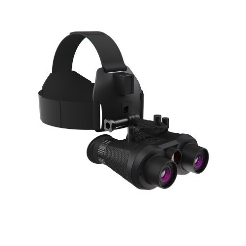 3D VR Night Vision Goggles - Rechargeable Head Mounted Binoculars, Built-in Giant Screen, 4K Video(Black)