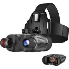 Head-Mounted Night Vision Goggles - Rechargeable Hands Free Night Vision Binoculars Goggles(Black)