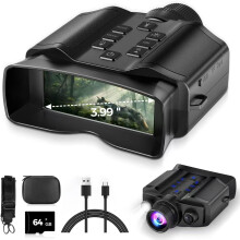 Night Vision Goggles for Adults, Night Vision Binoculars, 3.99" HD Screen & 64GB Card(Black)
