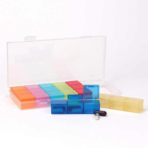 Transparante lege plastic doos met 21 compartimenten 2
