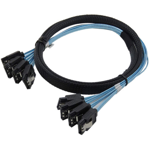 Καλώδιο SAS Sata υψηλής ταχύτητας 6Gbps 4 θύρες/σετ ποιότητας 1