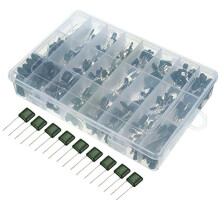 660 stk 24 verdier 100 V 2A221-2A474 polyesterfilm kondensator C