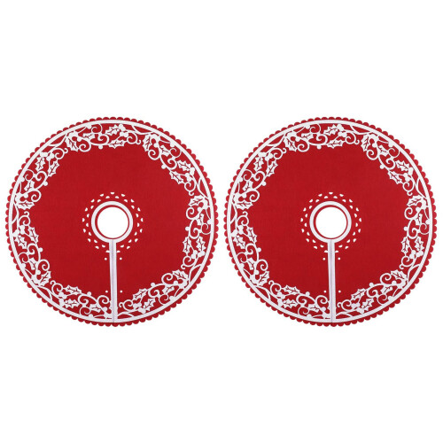 Saia para árvore de Natal de 2 peças - 12 polegadas mini com F