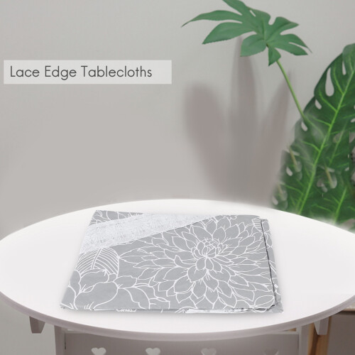 Round Tablecloth Wipe Clean 180cm Waterproof Wrink 2
