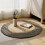 Japanese Style Woven Carpet Round Floor Mat Simple 4