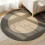 Japanese Style Woven Carpet Round Floor Mat Simple 7