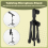 Mini Tabletop Tripod Microphone Mic Stand Holder w 3