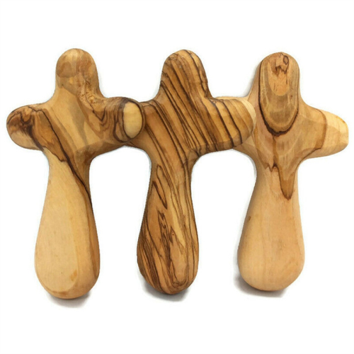 10PCS Small Olive Wood Crosses, Holding Crosses Po 2