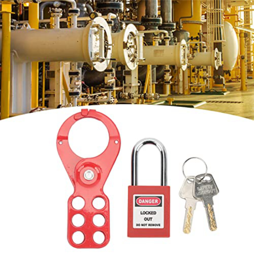 Sæt med låse og hasper, Lockout-Tagout-kit til 6 huller – design 2