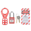 Sæt med låse og hasper, Lockout-Tagout-kit til 6 huller – design 2