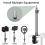 C Tripod Clamp Desk Mount Light Stand with 1/4In B 6
