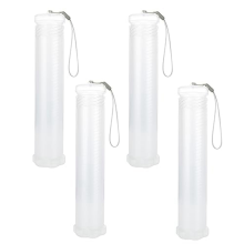 Pacote com 4 estojos extensíveis de plástico para pincéis, transparentes
