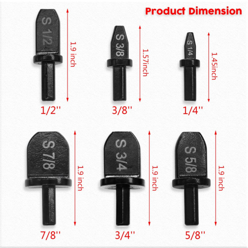 7Pcs Manual Copper Pipe Swaging Tool Drill Bit,6Pc 2